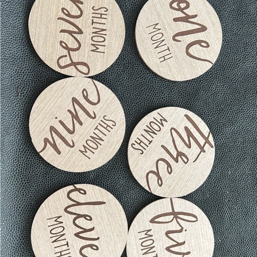 Wooden Milestone Discs for Baby's First Year